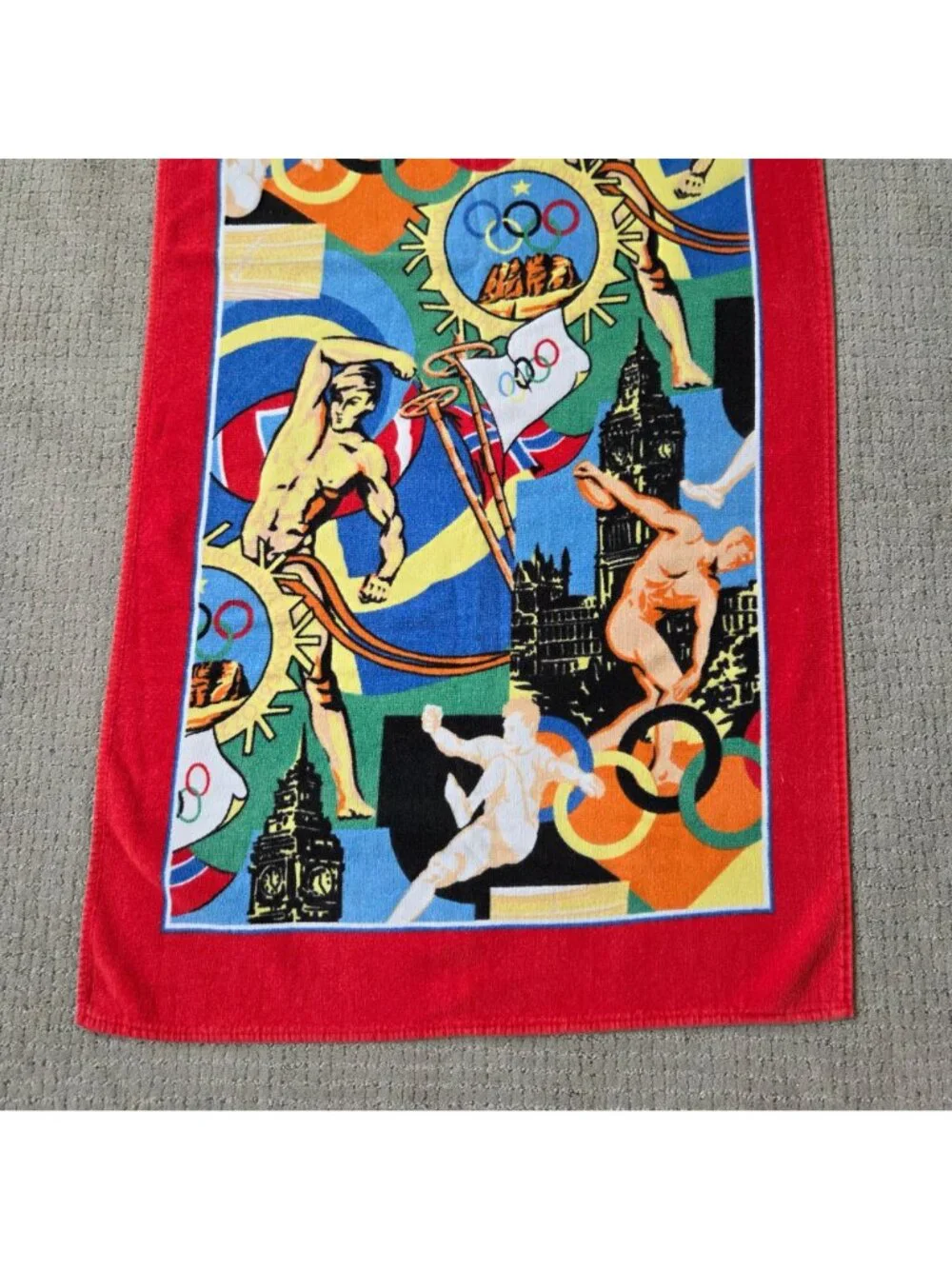 Vintage Cannon Olympic Games Collection Atlanta 1996 Sports Vibrant Beach Towel